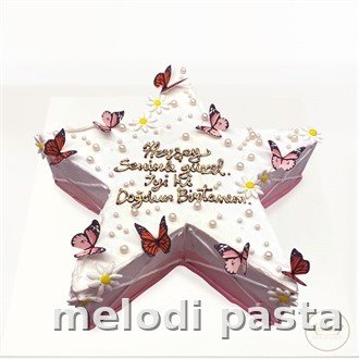 Yazılı Yıldız Pasta