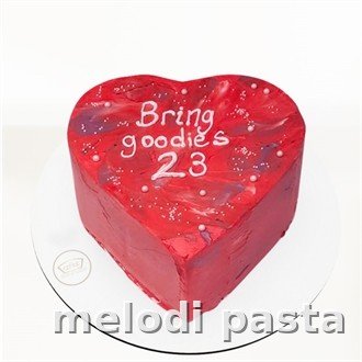 Yazılı Kalp Pasta