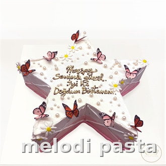 Yazılı Yıldız Pasta