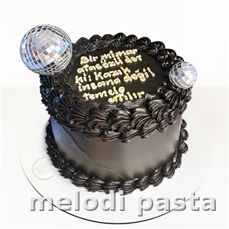 Yazılı Disko Toplu Pasta