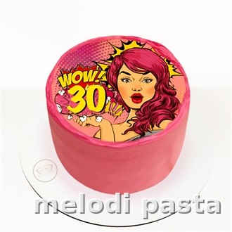 30 Yaş Resimli Retro Pasta