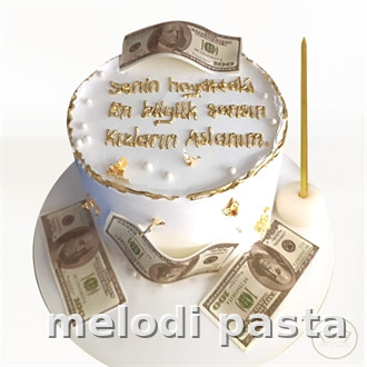 Dolarlı Yazılı Pasta