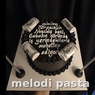 Dolarlı Pasta Yazılı pasta